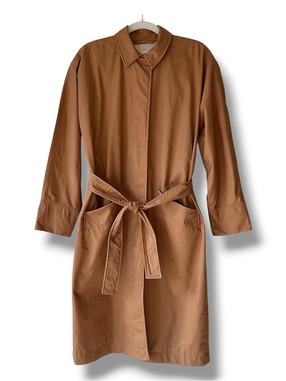 Wilfred Cotton Belted Trench Coat in Honey Brown Size S (Runs Big)